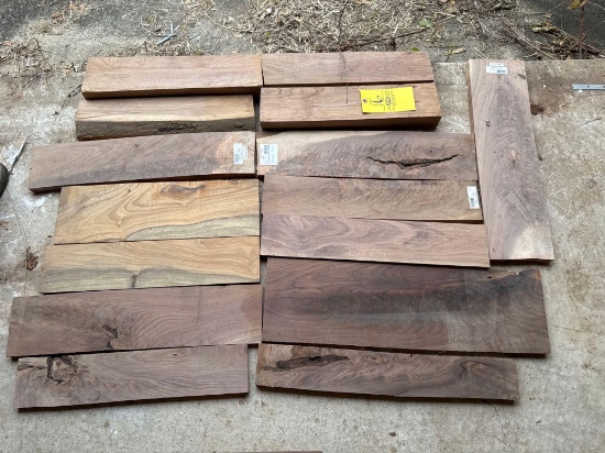 15 Walnut figured and crotch figured boards
