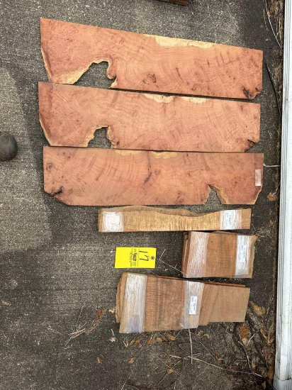 Craft wood Redwood burl and Curly Koa wood.