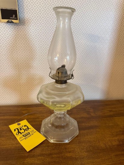 heavy glass oil lamp
