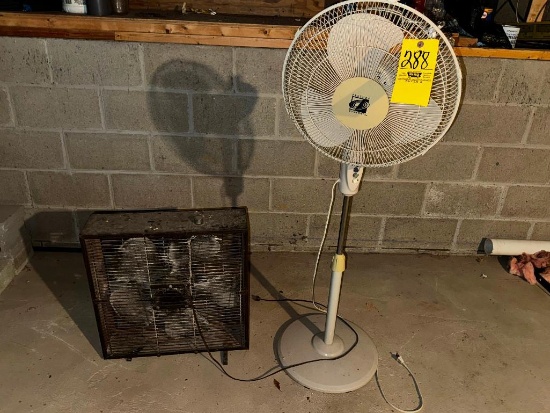 oscillating fan, box fan