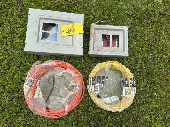 electrical boxes and 10-2 and 12-2 wire