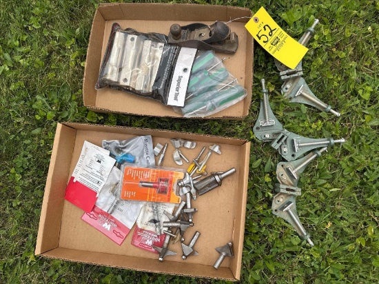shaper bits - clamps - Stanley 220 wood plane - tools