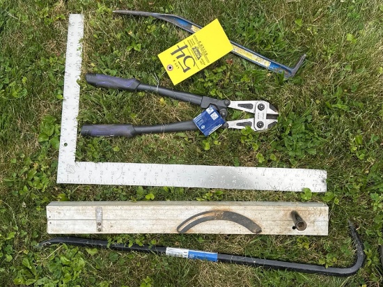 bolt cutters - pry bars - square - etc
