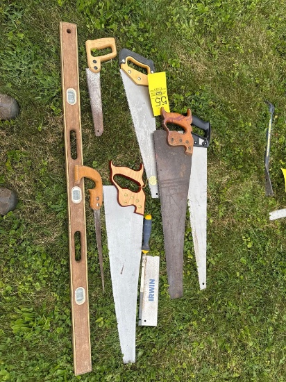 hand saws and level