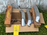 57 Chevy radiator grille outer bar asst., trim and door handle