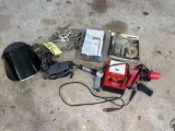 Schumacher 1.5 Maintainer , Vise Grips ,Pneumatic Chisel, Vacuum Pump, Respirator ,Auto Meter