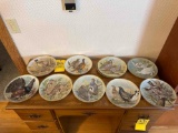 Franklin Porcelain Game birds of the world plates, water fowl painted on canvas print signed and