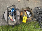 two tool bags fill of tools and hardware