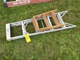 5ft alum and wood step stool