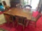 Pine Drop Leaf Dining Room Table with 6 Chairs