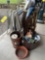 Beach Chairs and Umbrella / Wood Trunk / Planters