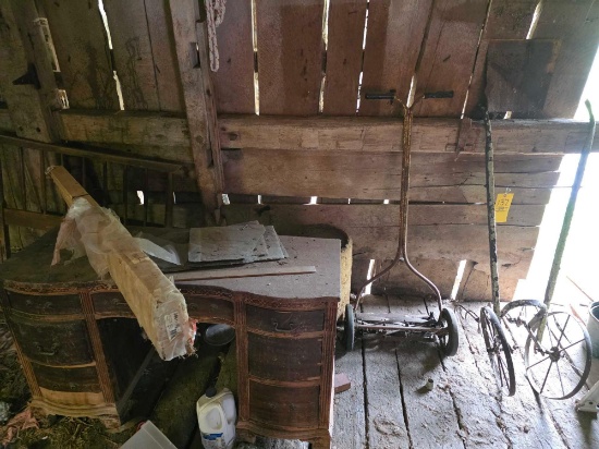 Hand Plow, Reel Mower, Desk