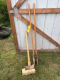 post hole digger and double blade axe