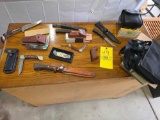 Pocket Knives, Binoculars, Schrade, Remington, US Navy, Ruger Grips,
