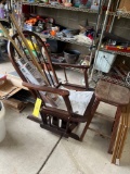 Wood Rocking Chair and Stool / Mirrors / Yardsticks