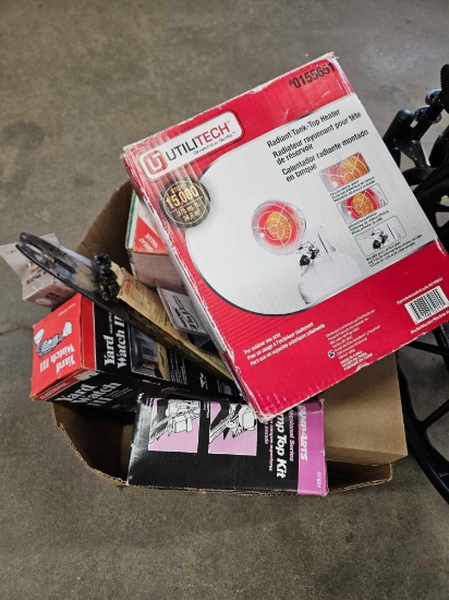 Heater, saw blade, new items