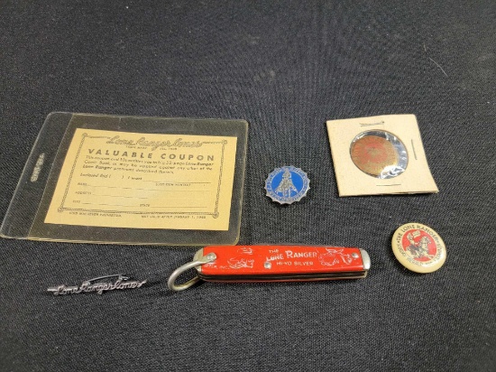 Lone Ranger Pinback Vintage Lone Ranger Radio & other Premiums Pinback Comic | Online ...