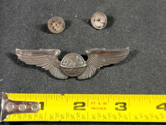 WWII US Army Air Corps Force Navigator Wings Sterling Silver | Online ...