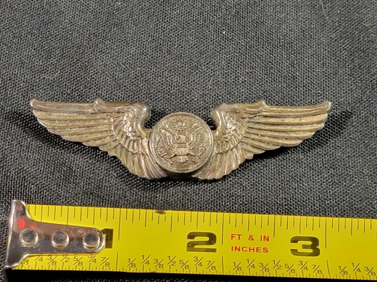 WWII WW2 US Army Air Corps Force Crew Member Wings Sterling Silver ...