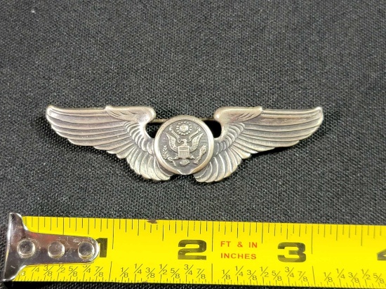 WWII WW2 US Army Air Corps Force Crew Member Wings Sterling Silver ...
