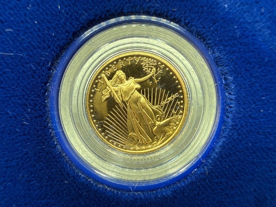 1990 1/10 ozt. Gold $5 Proof Coin