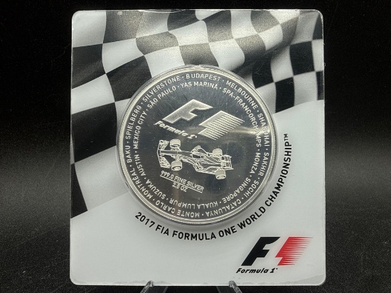 2017 FIA Formula One 2.5 ozt. .999 Silver Round