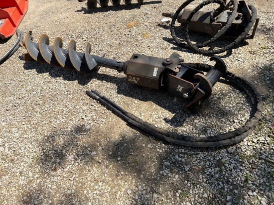 Bobcat Excavator Hydraulic Auger Attachment
