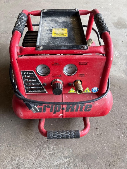 Grip-Rite 2 gal Twin Stack Portable Air Compressor Tank 125 psi 2 HP