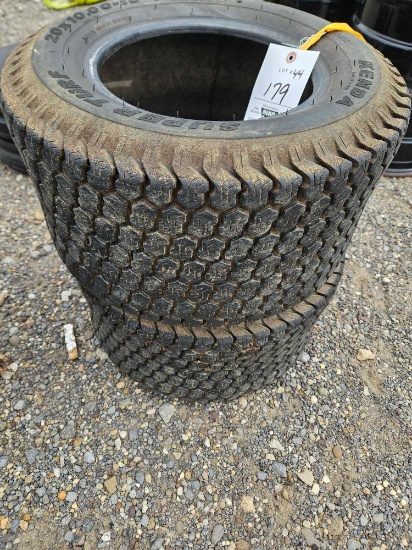 Pr of lawn tractor tires, 20x10-10