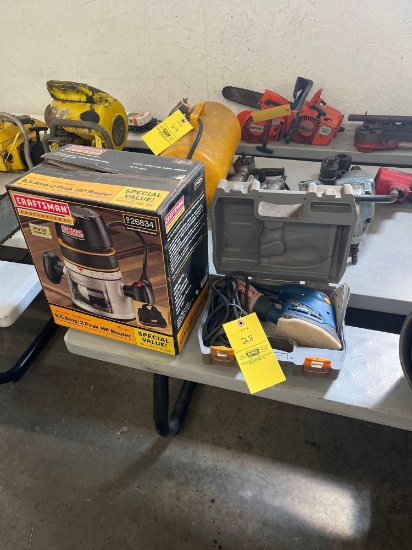Craftsman professional router and Ryobi sander