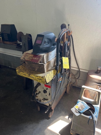 Millermatic 200 DC arc welder and and wire control feed system