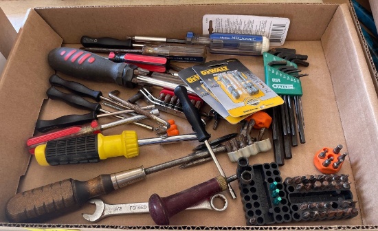 screwdrivers Allen wrenches and bits