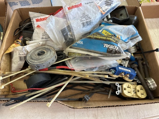 hardware, plastic ties, miscellaneous hardware