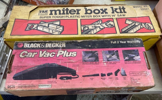 miter box kit and Car vac Black & Decker