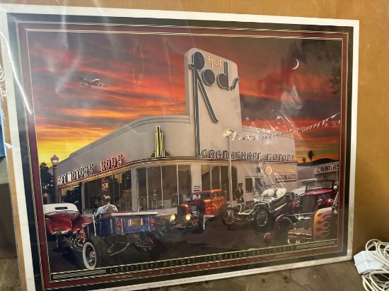 Hot rod wall hanger