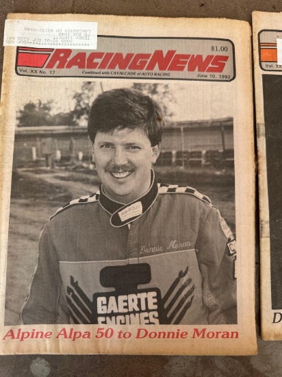 Old racing news magazines