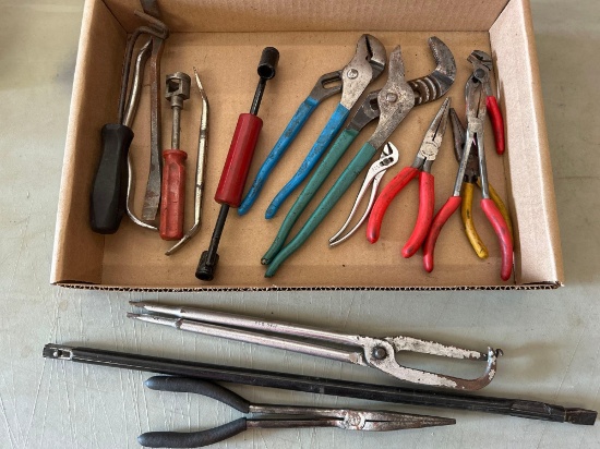 Channel locks, needle-nose pliers, and more
