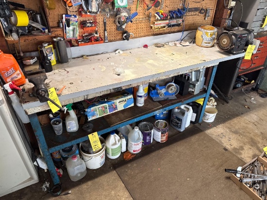 Work bench - No Contents - Vice and Grinder Listed Separately
