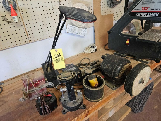 Dremel Moto-Lathe 700, Young Feather Trimmer, Work Light, Buffing Wheel, Lionel Transformer