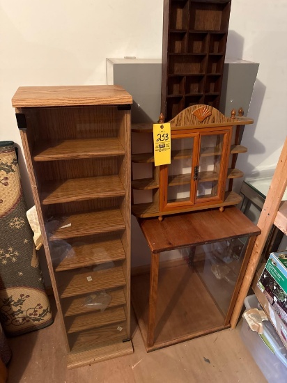 Display cases and shelves