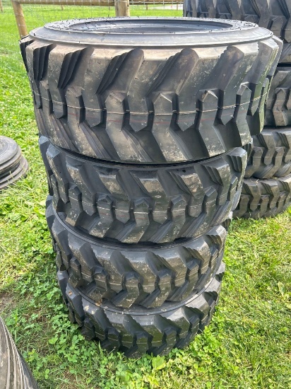 (4) new 10 ply 10-16.5 skid steer tires - bid x 4