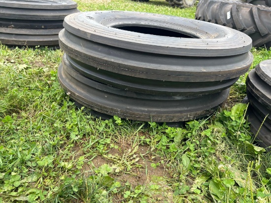 (2) new 8 ply 7.5-16 three rib tires - bid x 2
