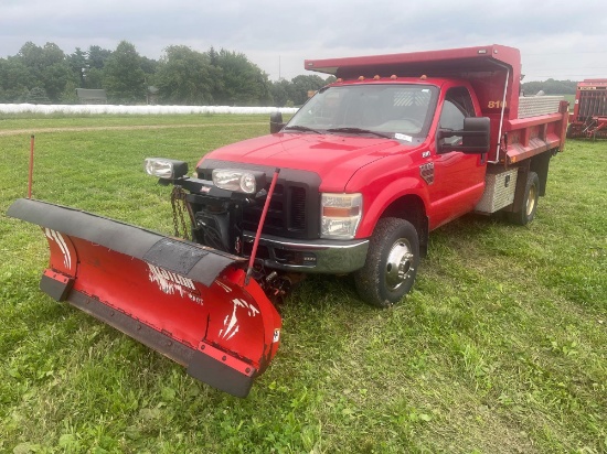 2010 Ford F-350XL Diesel 4x4 dump truck with 8ft Western snow plow