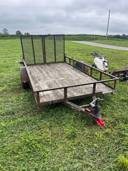 Quality 6 x 12 ft utility trailer with fold down ramps