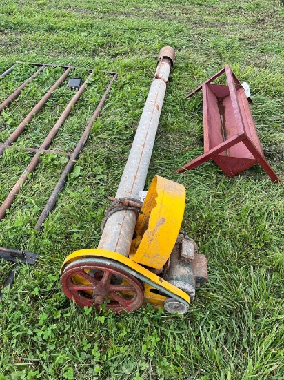 11 ft long 6 inch grain auger with electric motor