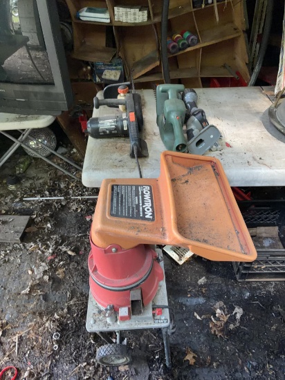 Electric Chainsaw and Trimmer - Lights - Wood Chipper