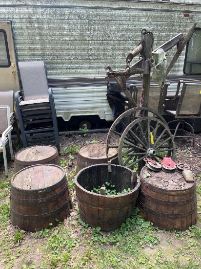 Wood Planters, Eveners, Wagon Wheels