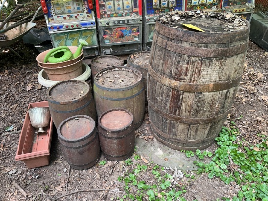Wood Barrels, Planters