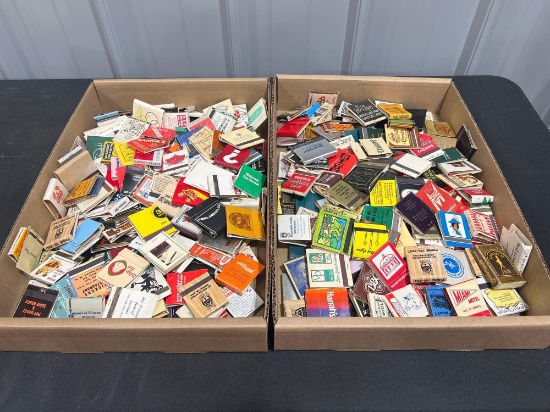 (2) Boxes of Early Advertising Matchbooks