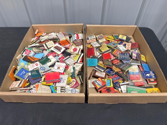 (2) Boxes of Early Advertising Matchbooks